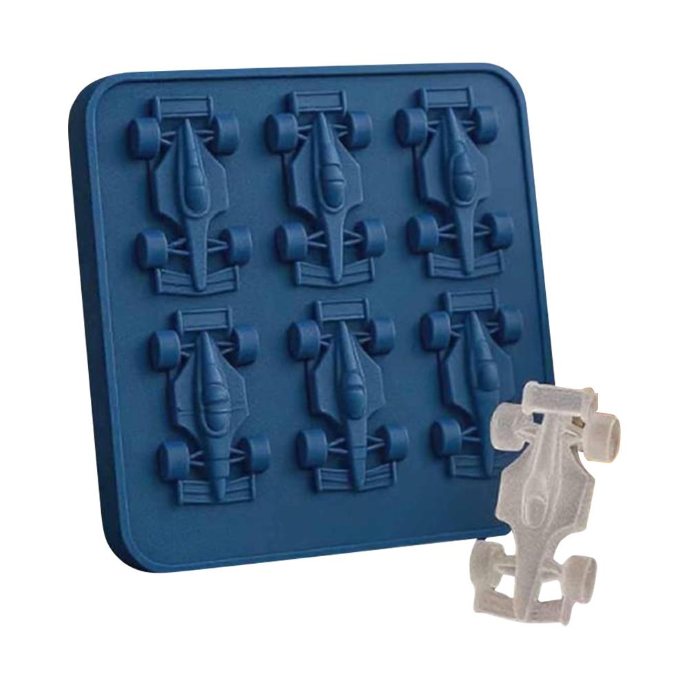 3D Formula Racing Car Silicone Molds with 6-Cavity Silicone Fondant Cake Mold Tray for Chocolate Cake Dessert Candy