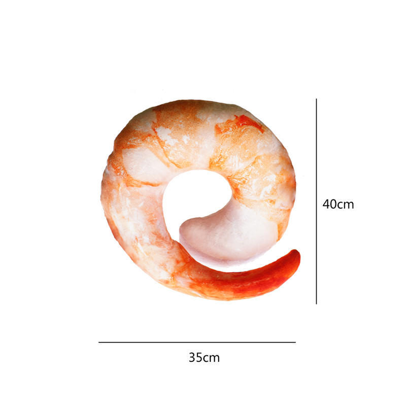 shrimp plush pillow
