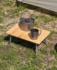 Camping Mini Low Table Bamboo Desktop Can Be Used with IGT Load 30KG Table 1kg Super Easy To Unfold and Take Down Super Contact 36x25x15cm Nature