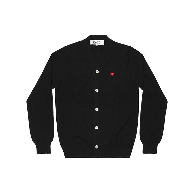 

Comme des Garçons PLAY Кардиган с маленьким сердечком, черные мужские топы AZ-N080-051-1