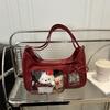 Niche design high-quality small card shoulder women's  summer new two-dimensional transparent messenger bag