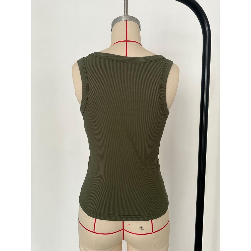 Damen Uni Vielseitiges Neckholder T-Shirt Lässiges Ärmelloses Top