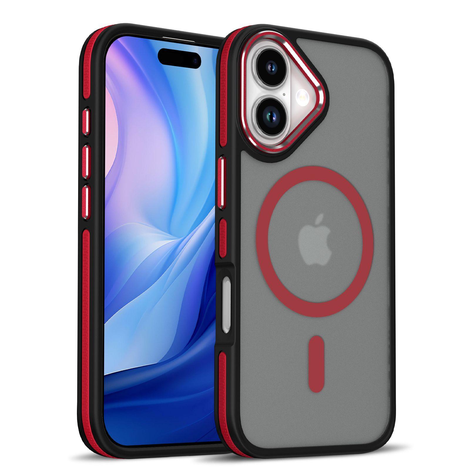 For IPhone17 Phone Case Anti-collision Stripes for Apple 15 Magnetic Skin-feel Matte Protective Case For  iPhone 17 PRO MAX