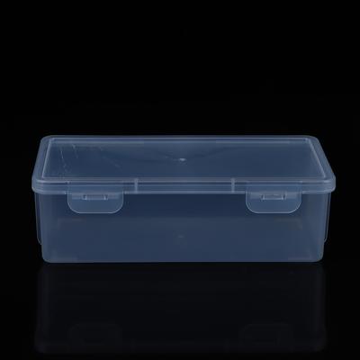 1Pc Large Capacity Plastic Pencil Box Stackable Translucent Clear Pencil Box Organizer Office Supplies Storage Box