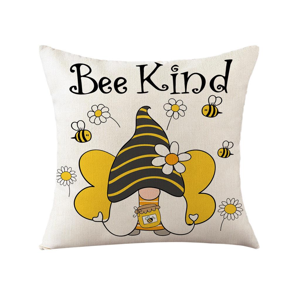 Pillow Cover Sunflower Cartoon Bee Home Decoration Cushion Cover Nordic Style Sofa Pillow Cover