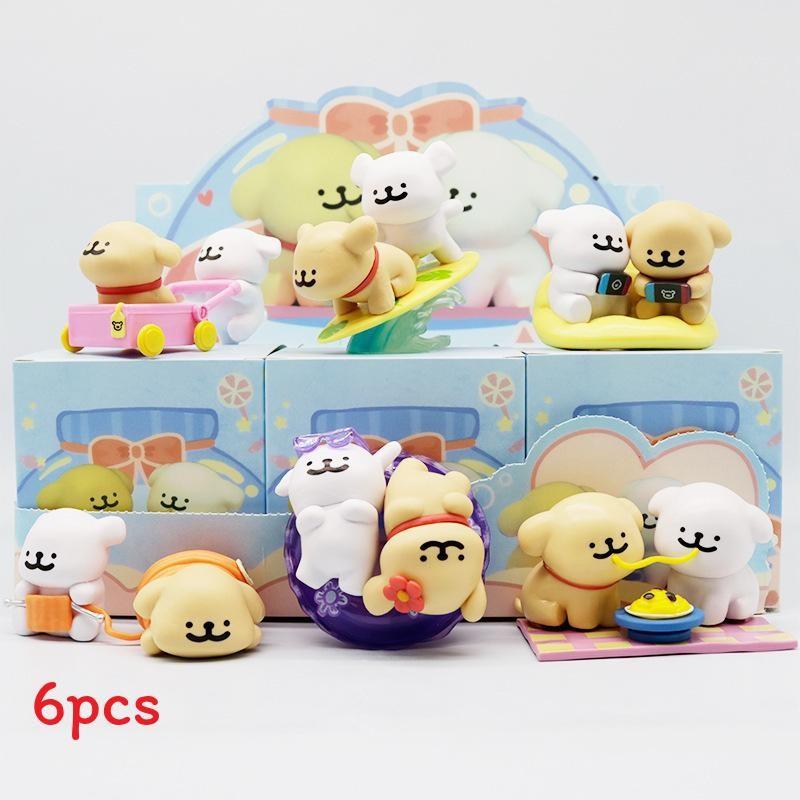 Dog Pvc Maltese Figure Model Sets With Magnetic Design For Kids Collectors And