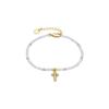 Bracelet - LUXENTER - Nyali - White Mother-of-pearl - 18k Yellow Gold Finish - Metal Alloy