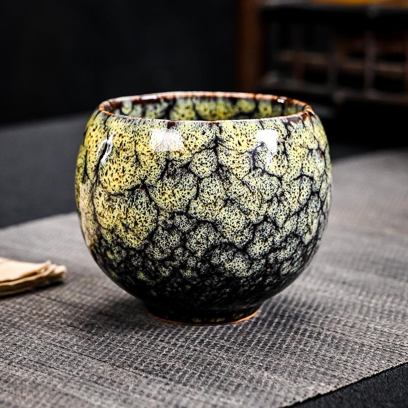 Jianzhan Dragon Egg Ceramic Tea Cup Set - Five Elements Kung Fu Brewing Cups