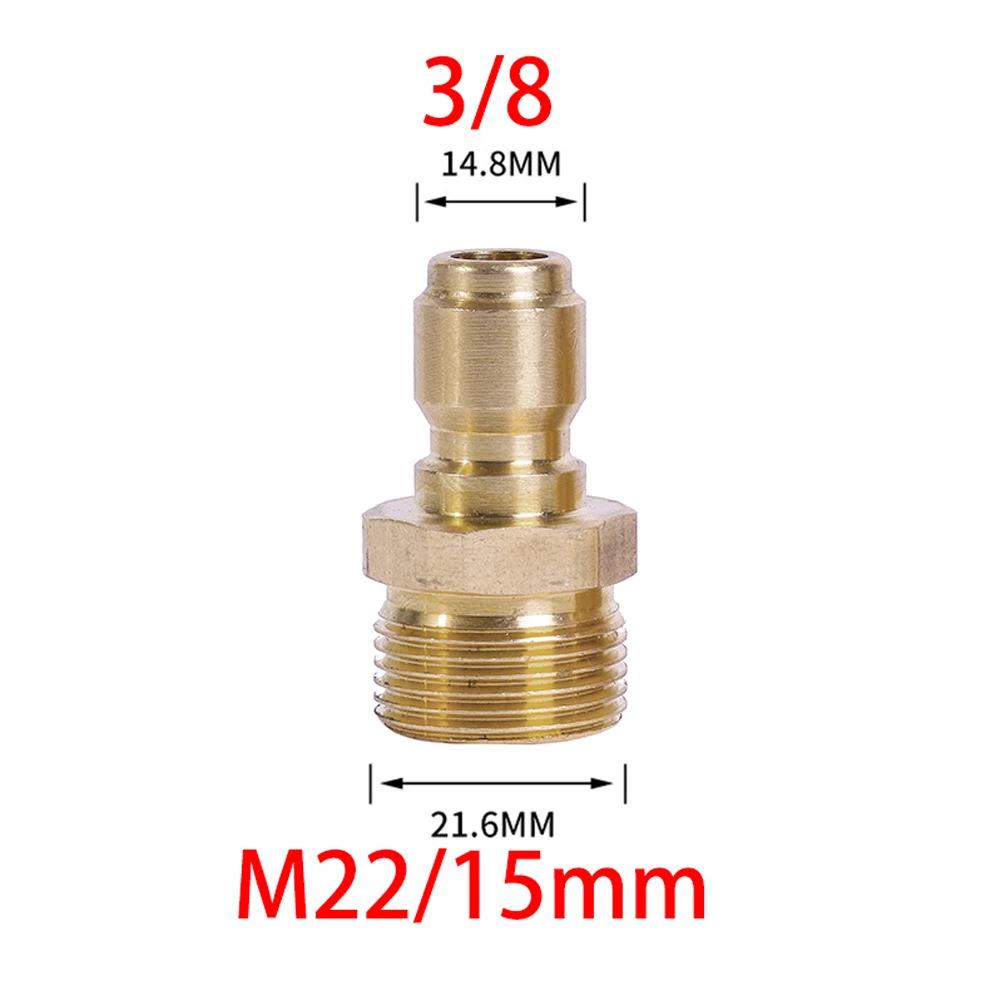 3/8  Brass Quick Connect High-Pressure Washer Hose Adapter Kit