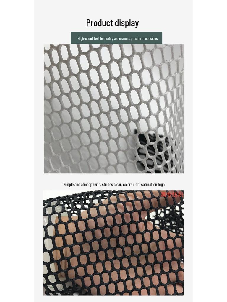 Large Hole Double-Sided Hexagonal Mesh Fabric for Fashion Bags and Shoes