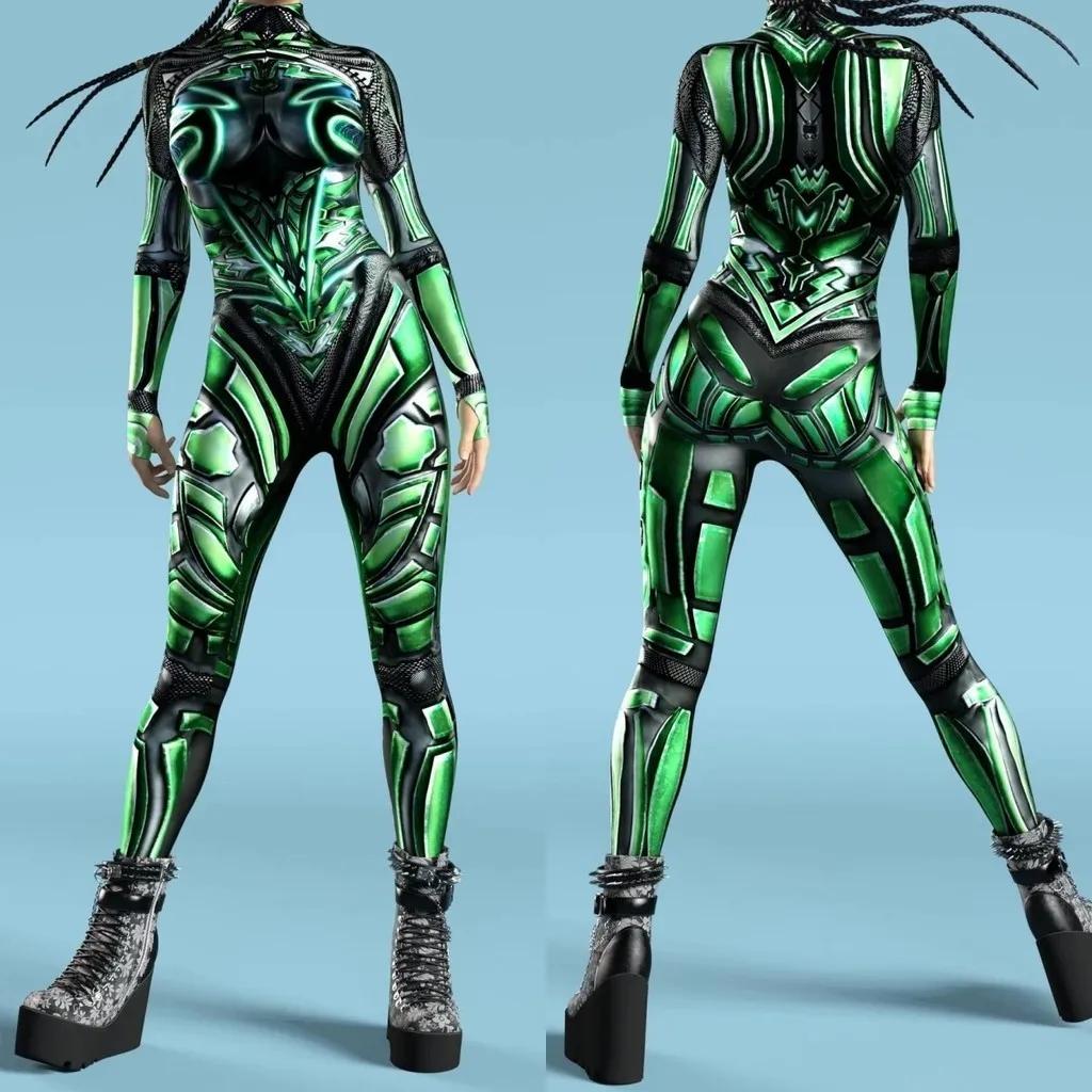 

3D цифровий друк сценічних костюмів для дорослих Хелловін події карнавал тематична вечірка косплей костюм гральний костюм комбінезон Adults M