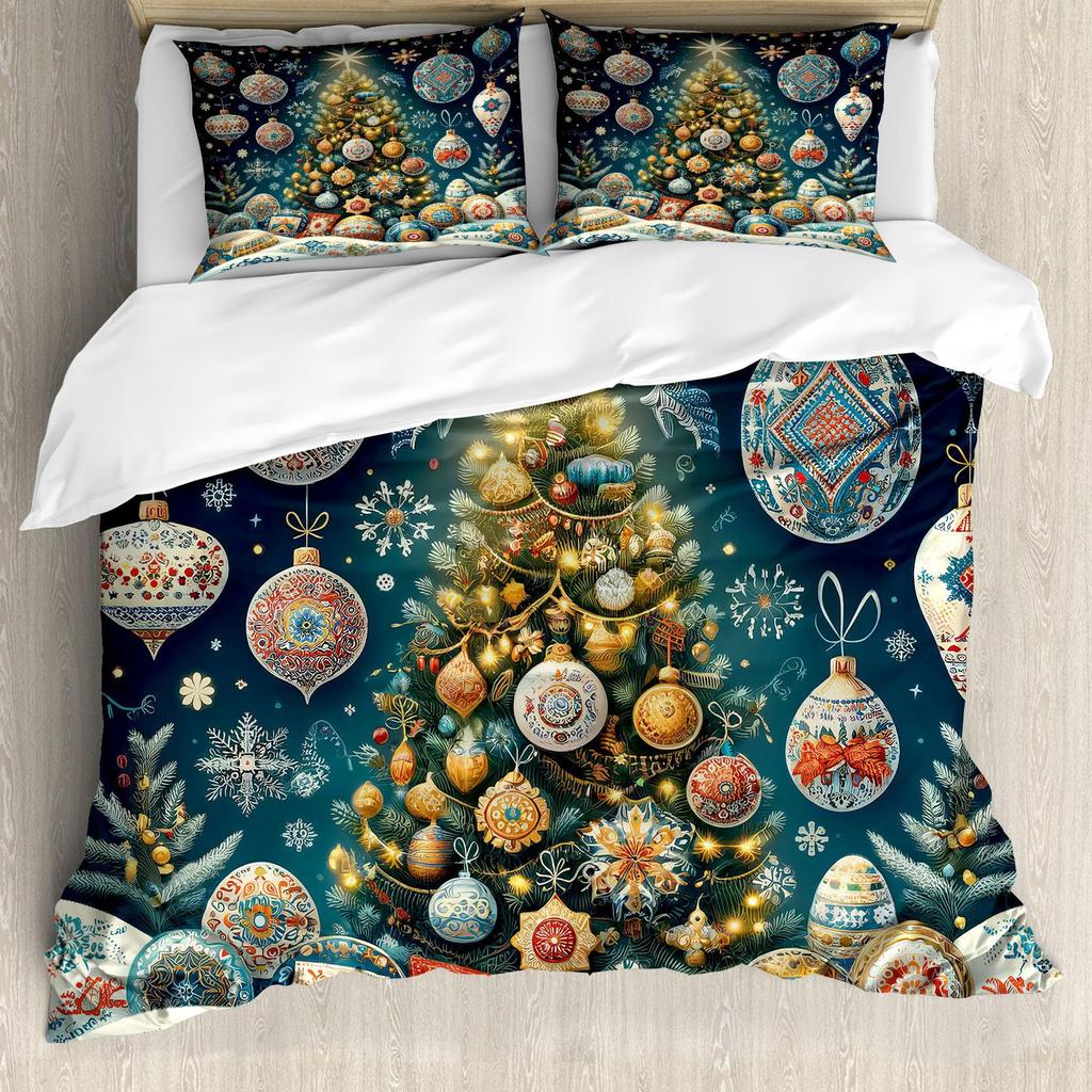 Mysterious Forest Flower Three-Piece Quilt Cover Digital Printing Bedding Set Bed Cover