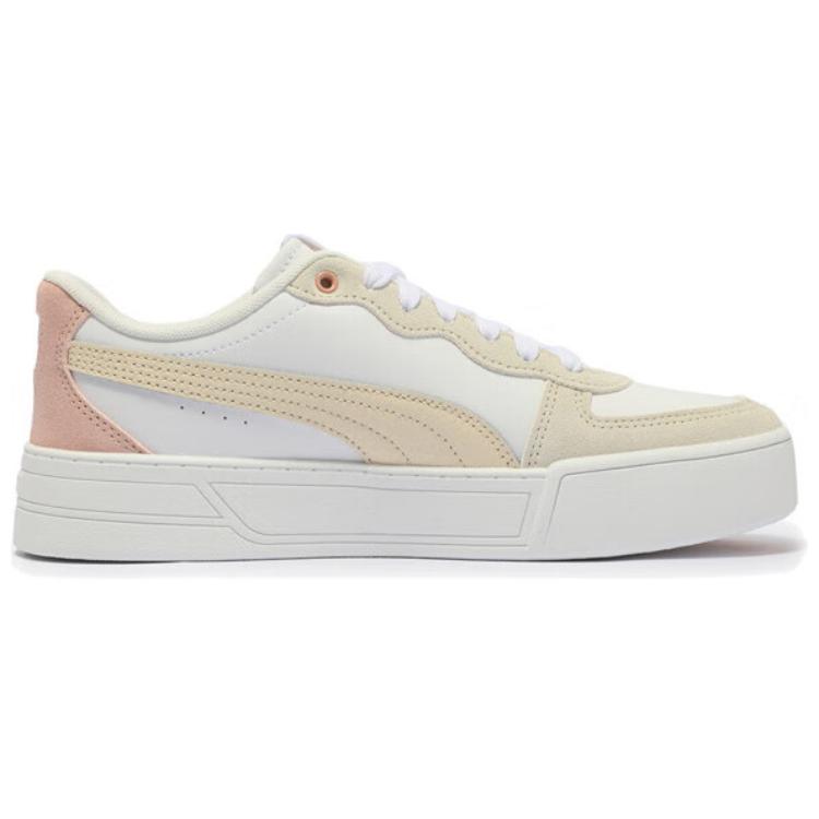New PUMA Skye Lightweight Low Top Skateboard Shoes Women's Ecru 397076-07