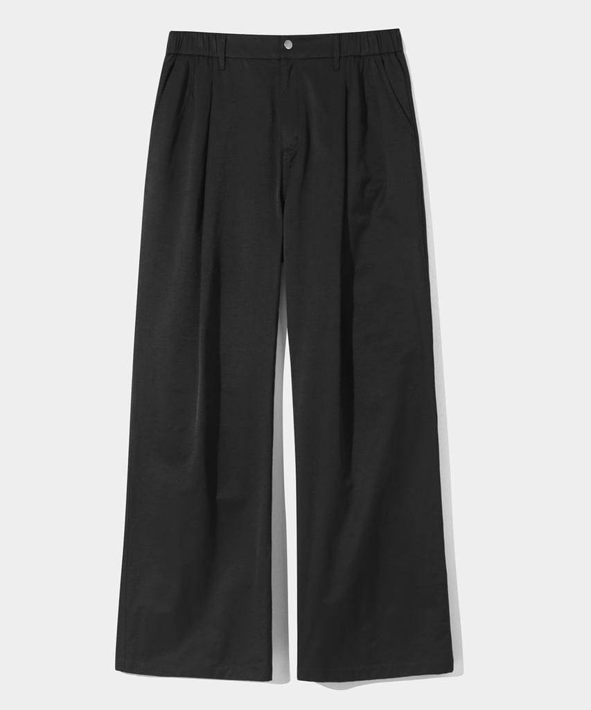 Dimiteulibeullaeg Asi Half-Banding Flare Fit Slacks_Black