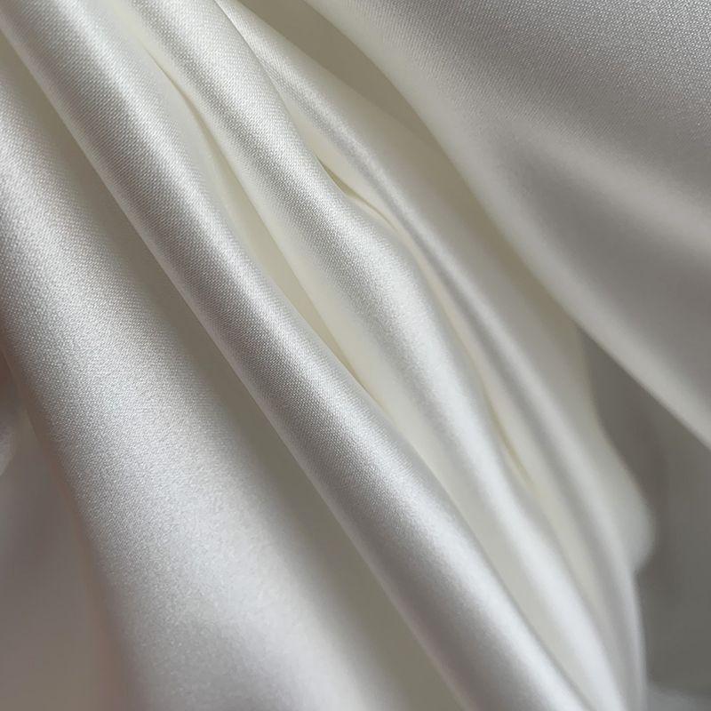 Imported 395 Satin Solid Color Thick Satin Fabric Suitable for Wedding Dresses Formal Gowns and Handmade DIY Clothing Fabrics