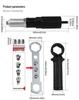 Electric Rivet Drill Adapter Conversion Kit