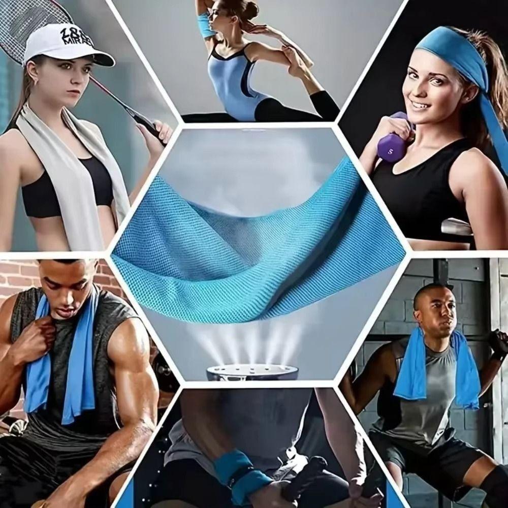 New Polyester Quick Dry Fitness Cool Towel EVA Boxed Microfiber Sports Cooling Ice Towel Absorbent Running Fitness Towel Summer
