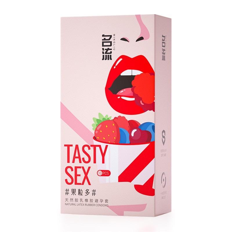 Mingliu 10pcs/lot Oral Sex Condoms Cherry Flavor Latex Condones Penis Sleeve Sex Toys for Men