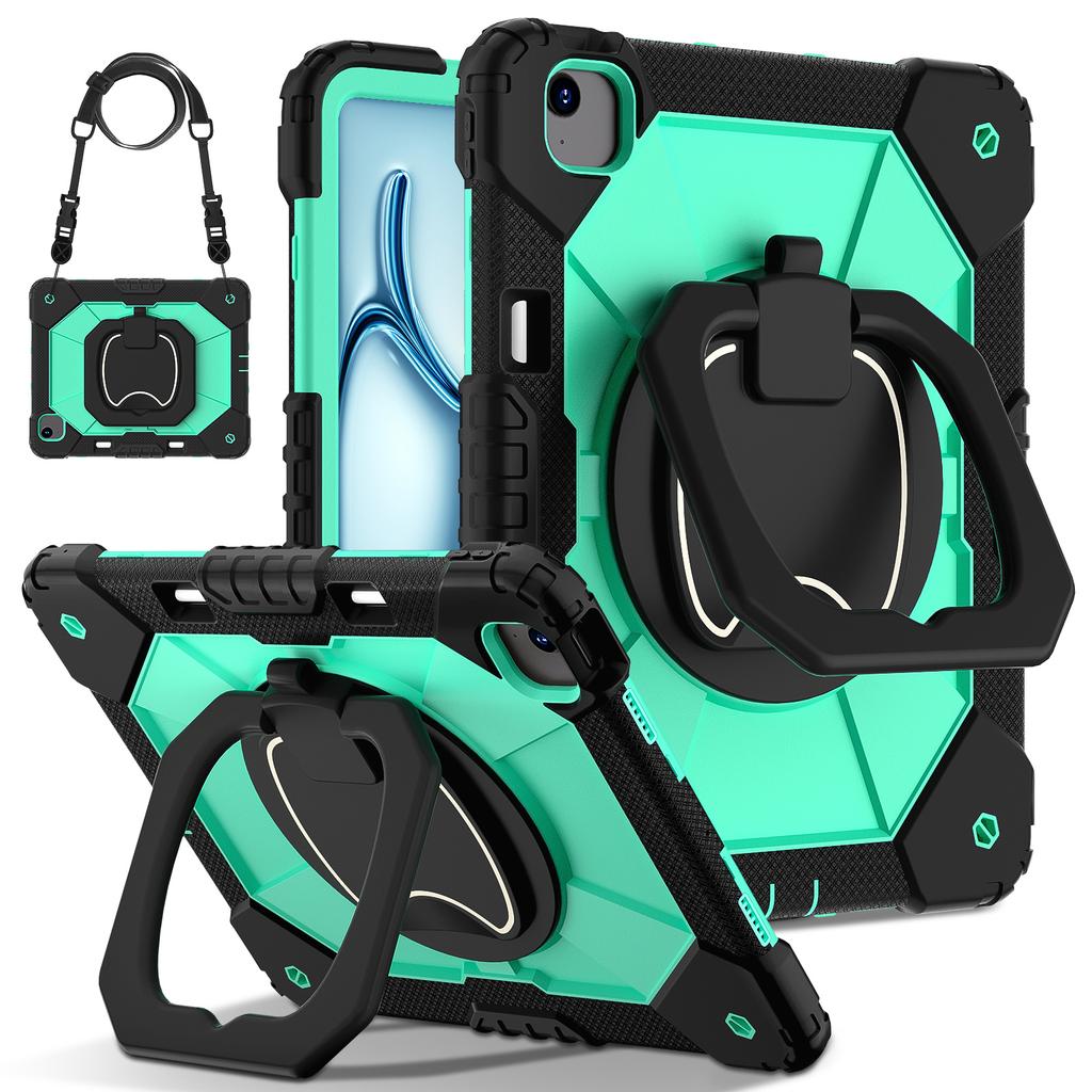 For iPad Air 13 (2025)/(2024) Kickstand Case Silicone+PC Tablet Cover