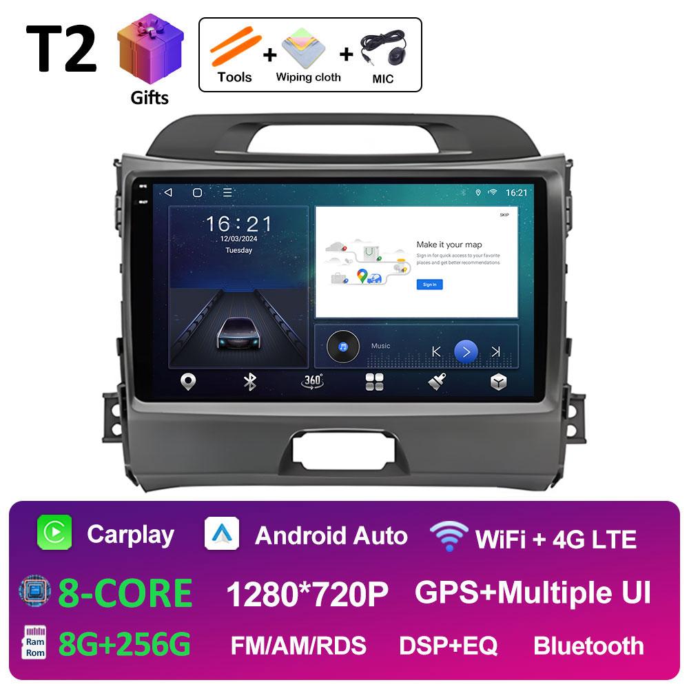 Car Video For KIA Sportage 2010 2011 2012 2013 - 2016 Radio Player Intelligent System Wireless Carplay Cooling fan WIFI NO 2 din