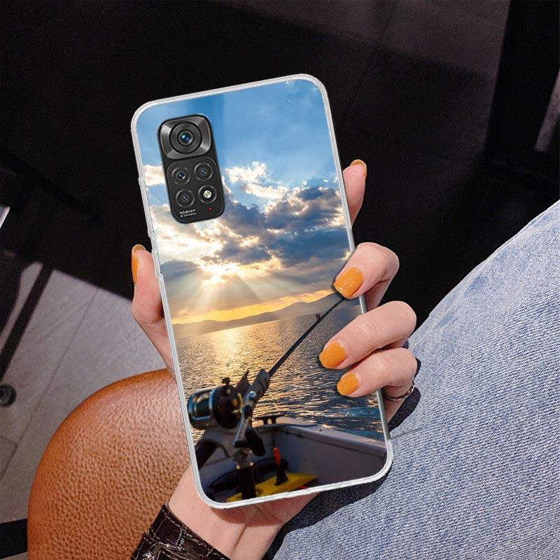 Offshore Angeln Angelfischen Angelrute Handyhülle Für Xiaomi Redmi Note 15 14 13 12S 12 11 Pro Plus 14S 11S 11E 10 10S 11T 5G Persona