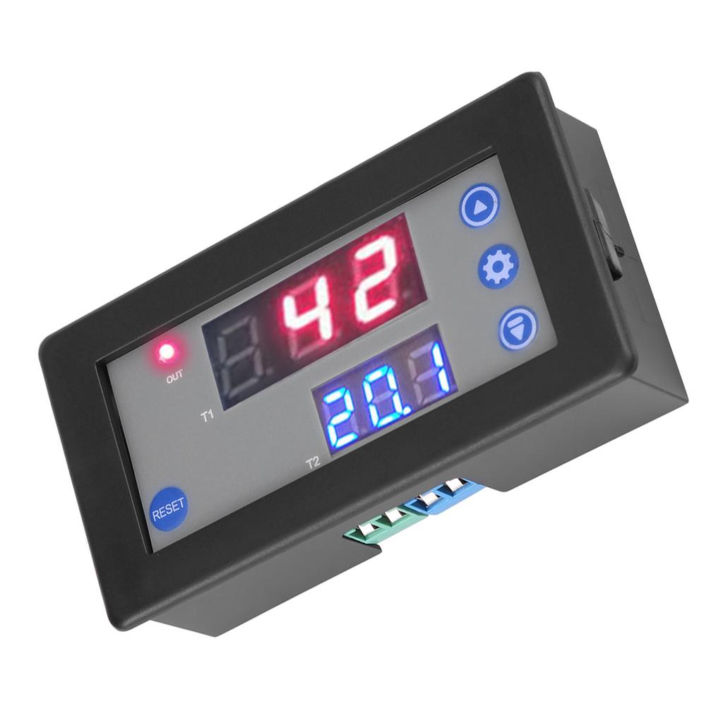 12V Timing Delay Relay Module Cycle Timer Digital LED Dual Display