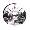 Spare Tire Cover 1pc, 2D Flat Print, Black and White Forest River and Compass, Universal Spare Tire Cover, Suitable for Jeeps, Trailers, RVs, Off-Road