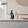 Hollow Cat Statue 3D Printed Figurine Modern Geometric Sculpture