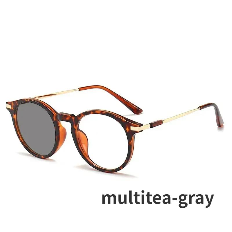 

Разноцветные модные очки для чтения с защитой от синего света, круглый металлический каркас, ретро классические HD очки для дальнозоркости, женские и мужские очки +1.5