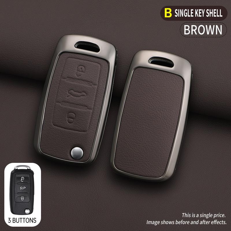 Auto Key Fob Cover Mount Case Fit For Skoda Octavia A7 A5 Fabi Yeti Fit For Vw Volkswagen Tiguan Passat Polo Mk T-Roc B8 Auto Auto Accessories