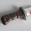 Decorative Bloody Axe Realistic Looking Plastic Halloween Fake Machetes Statue Sickle Knife Horror Cosplay Arm Prop For Home