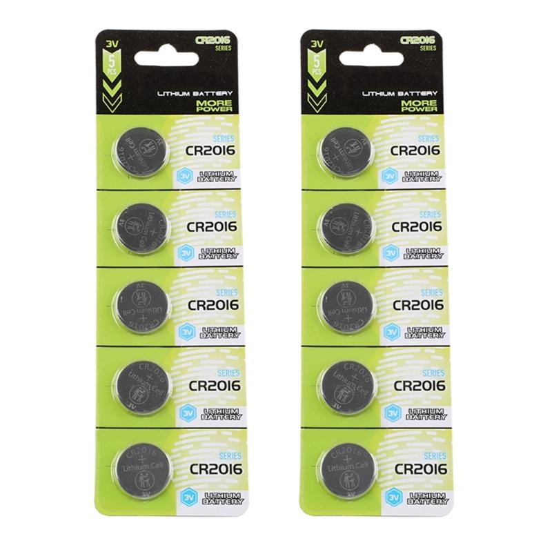 Pack Of 5/10 CR2016 3V Lithium Coin Cell Batteries CR2016 Batteries For Watches Calculators Reliable Power Supply
