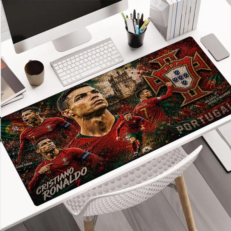 Tappetino per mouse Cristiano Ronaldo Portogallo Tappetino per mouse, Tappetino per mouse da gioco, Tappetino per tastiera, Decorazione per computer portatile Regalo per fan Regalo di compleanno