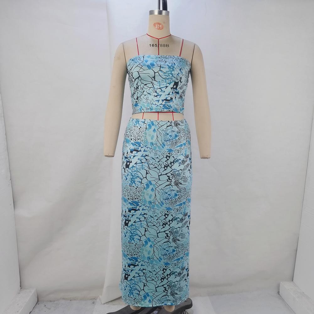 Women's Fashion Tube Top & Hip Skirt Set - Spring/Summer 2025 Collection