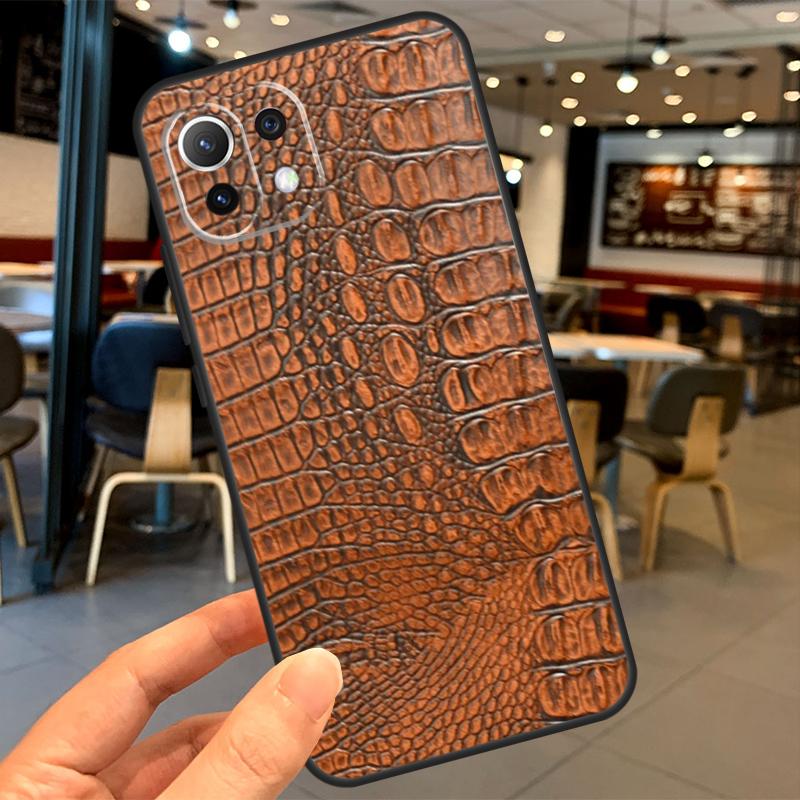 Crocodile Pattern Print Case For Xiaomi 15 14 13 Ultra 11T 12T 13T 14T Pro POCO X7 X3 X5 X6 Pro F5 F6 M6 Pro Coque