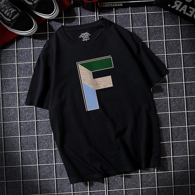 

Мужская футболка с короткими рукавами, размер F, 100% хлопок, повседневная футболка, размер S-6XL L чёрный