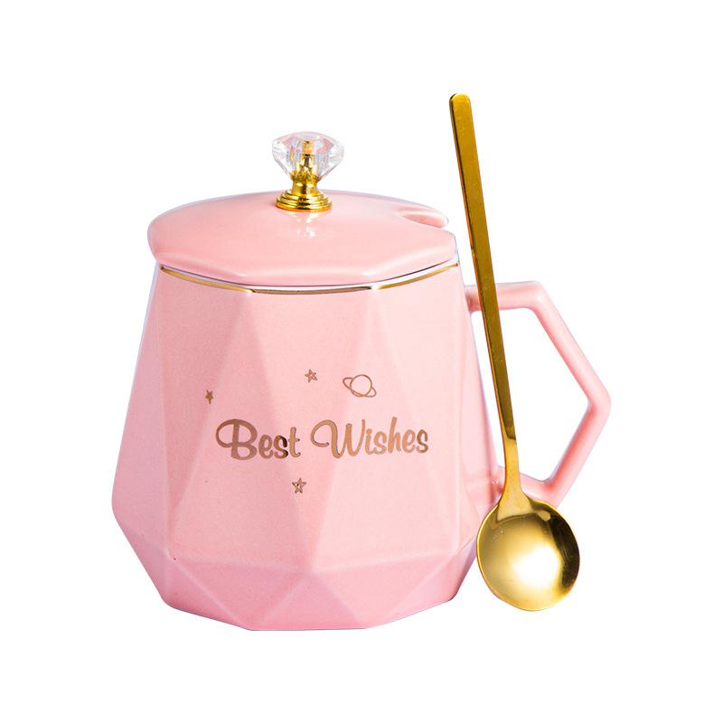 Thermostat Coaster Gift Ceramic Mug Wedding Souvenir Cup Event Water Cup with Lid