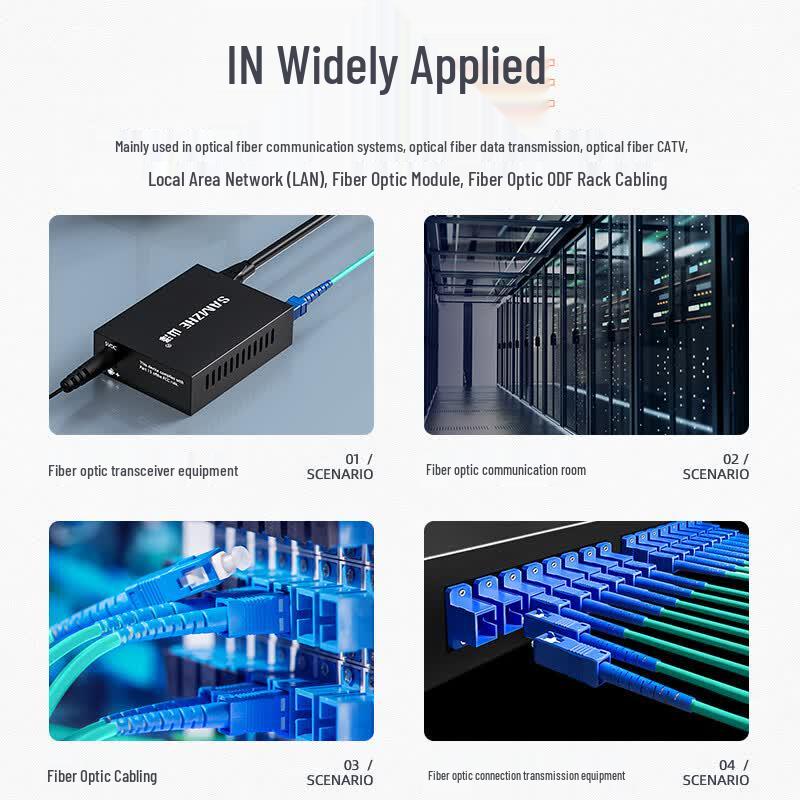 SAMZHE LC-LC OM5 Multimode Duplex Fiber Optic Patch Cable