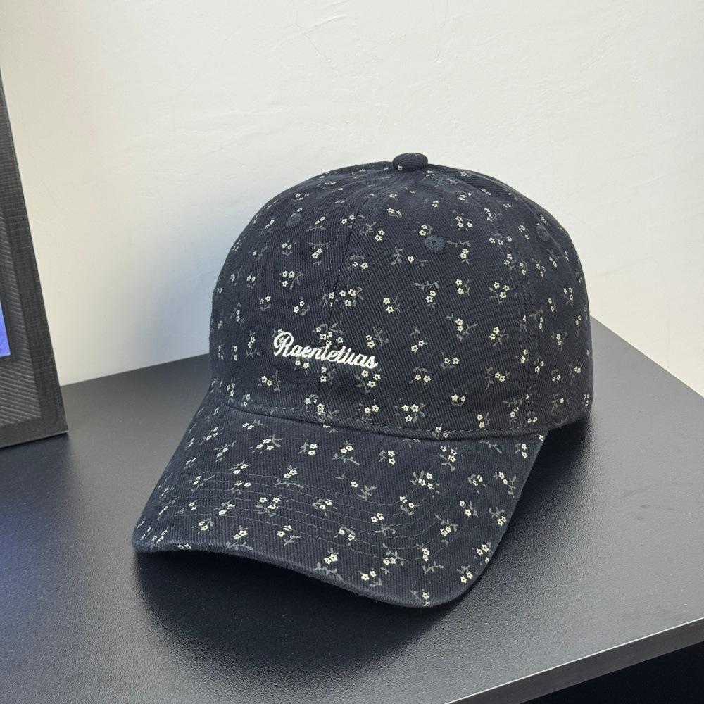 Fashion Hat High Quality Full Body Small Floral Embroidered Baseball Cap Female Face Small Versatile Sunscreen Shade Cap Four Seasons Commuting