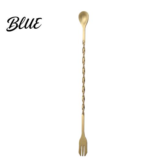 Stainless Steel Cocktail Drink Spoon Spoon Stirrer Mixing Stirrer Bar Long Handle Barista Coffee Stirring Tool with Spiral Twisted