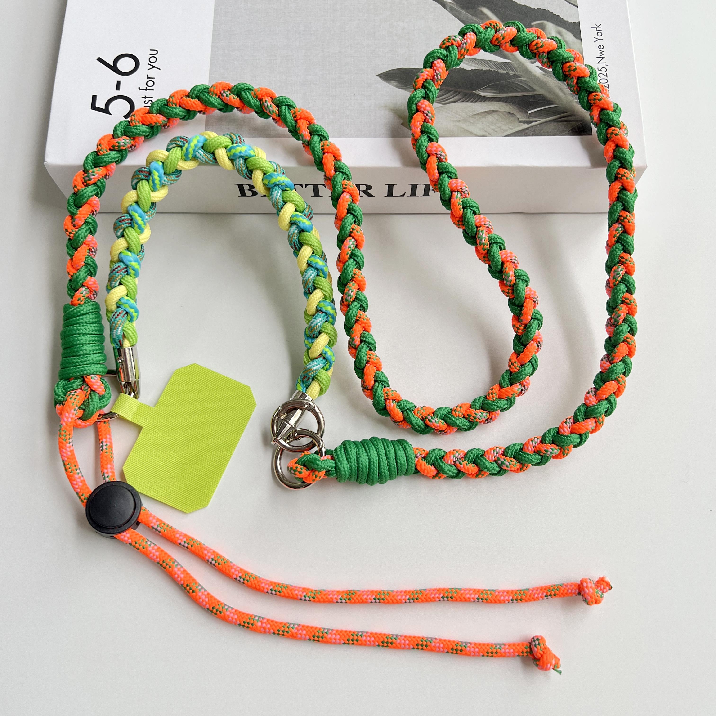 

DIY Hand-Woven Multi-Functional Mobile Phone Lanyard, Adjustable Crossbody Shoulder Strap, Long Rope, Wrist Chain, Short Rope Polyester / Nylon