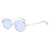 Round-frame sunglasses, stylish for both men and women, metal sunglasses