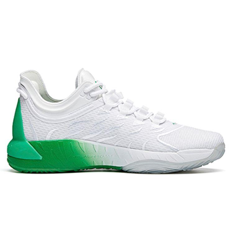 Anta GH1 Low Hayward Home Colorway Durable Breathable Low-Top Basketball Shoes Men Sneakers White Green 112021103-4