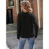 YYFS Women's Fashion Casual Spring Autumn Solid Color Print Long Sleeve O-Neck Blouses & Shirts