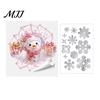 Langlebige Feiertags-Fensterkunst 2 Stück Weihnachts-Sticker im Buntglas-Stil, Doppelseitig?Zweiseitig bedruckte weihnachtliche statische dekorative PVC-Schilder Aufkleber, Schneemann