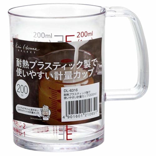 Kai Measuring Cup Kai House Select Plastic 200ml Made In Japan DL6316