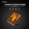 4 Pcs(2Amber 2Red) Square LED Trailer Clearance Side Marker Light with Reflector