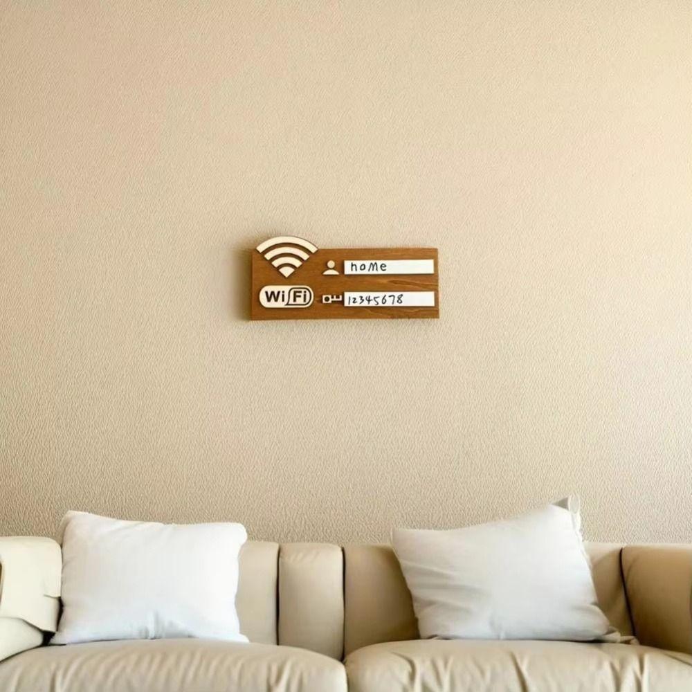 Rewritable WiFi Wall Stickers Wall Mounted WiFi Signage Vintage WiFi Indicator  Home Decor