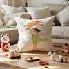Illustrations Of Everyday Life Cushion Cover Anti-dustmite Pillowcase Invisible Zipper Silky Short Plush Sofa Cushion Cover