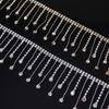 Handmade Rhinestone Fringe Dress Roll Applique Tassel Chain Crystal Necklaces Glass Stone Decoration Garments Bags Motif